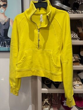 lululemon athletica Neon Yellow Half-Zip Pullover